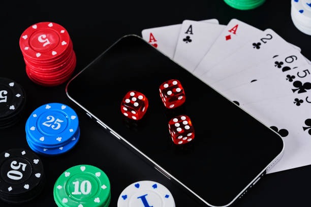 Mobile phone showing football market and game information